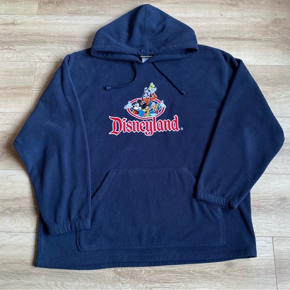Vintage Disneyland Mickey Mouse fleece hoodie Disneyland Resort pullover - Picture 1 of 11